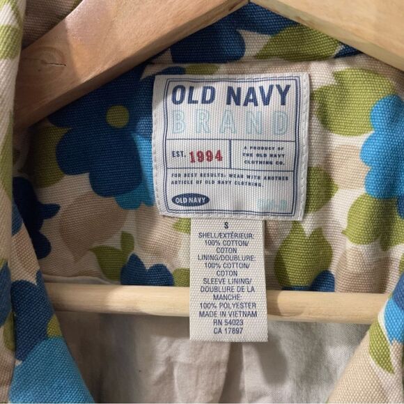 Old Navy 1960's Style Retro Floral Print Coat - Picture 5 of 5